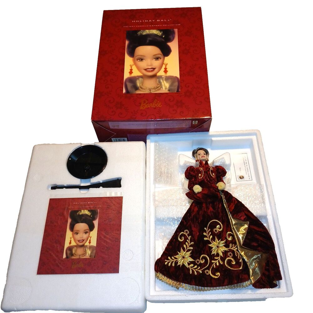Holiday Ball Porcelain Barbie Doll 1997 Limited Edition Mattel New in Box